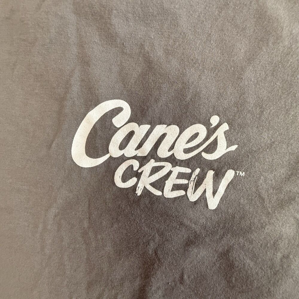Raising Cane’s One Love Crew Employee T-Shirt Grey 4XL District Cotton EUC - Picture 3 of 7